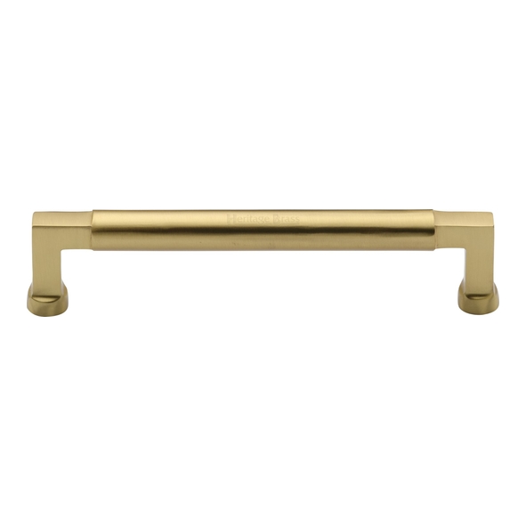 C0312 160-SB • 160 x 176 x 40mm • Satin Brass • Heritage Brass Bauhaus Cabinet Pull Handle